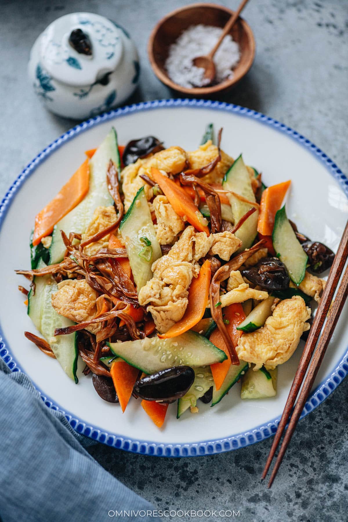 Northern Chinese cucumber and egg stir fry